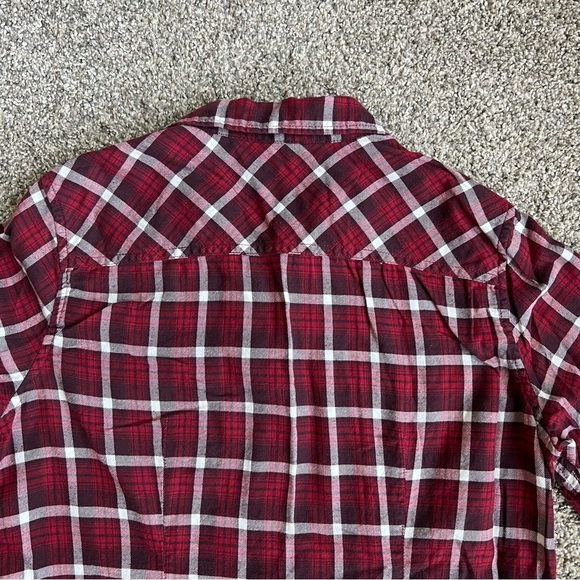 Eddie Bauer Burgundy Classic Fit Plaid Long Sleeve Button Up Shirt, Size Small - Picture 11 of 11